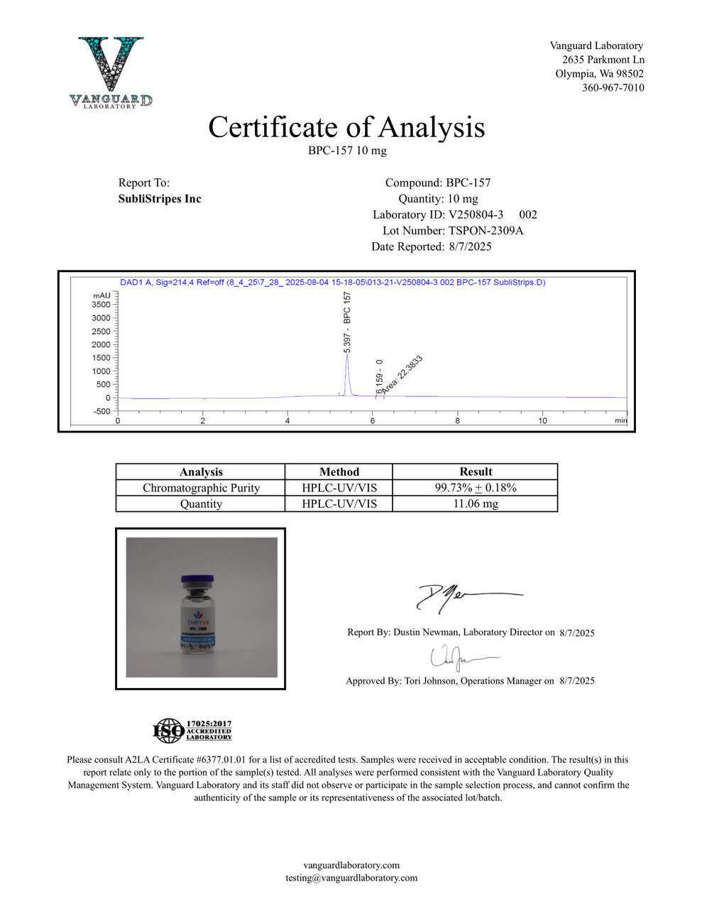 VYTL Labs BPC-157 Research Peptide - Image 3